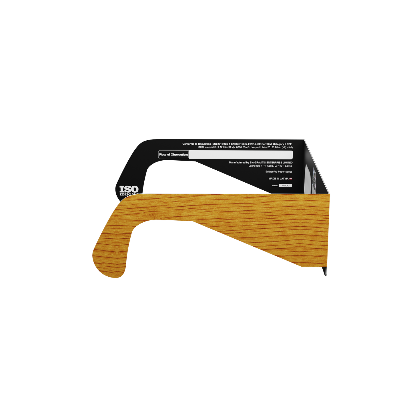 Wood Solar Eclipse Paper Glasses