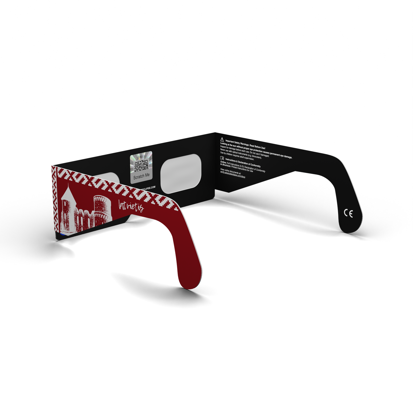 lv solar eclipse glasses - 225° angle (transparent background)