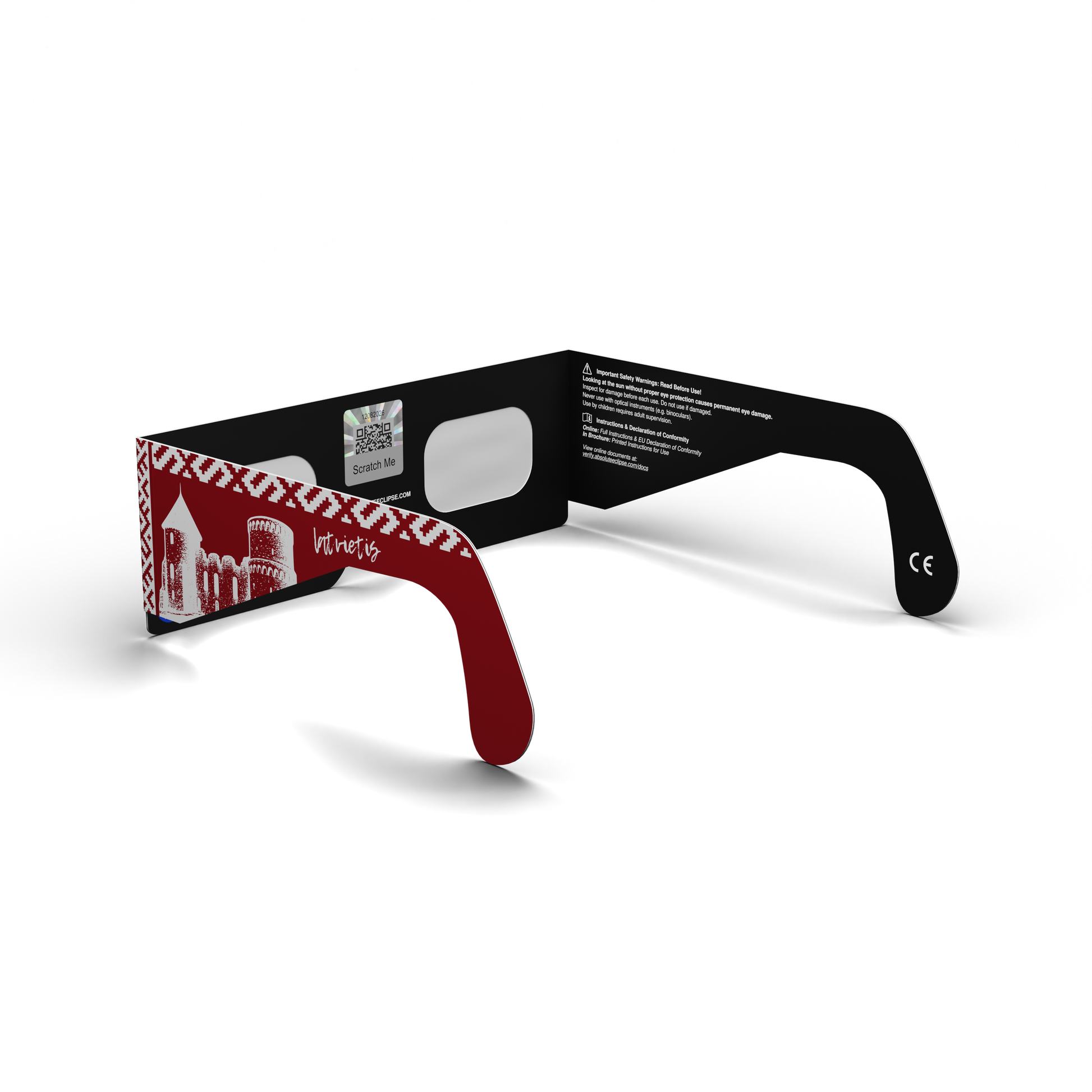 lv solar eclipse glasses - 225° angle (transparent background)