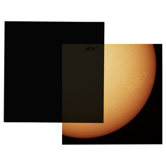 Silver-Black Polymer Solar Filter Sheet, DIY
